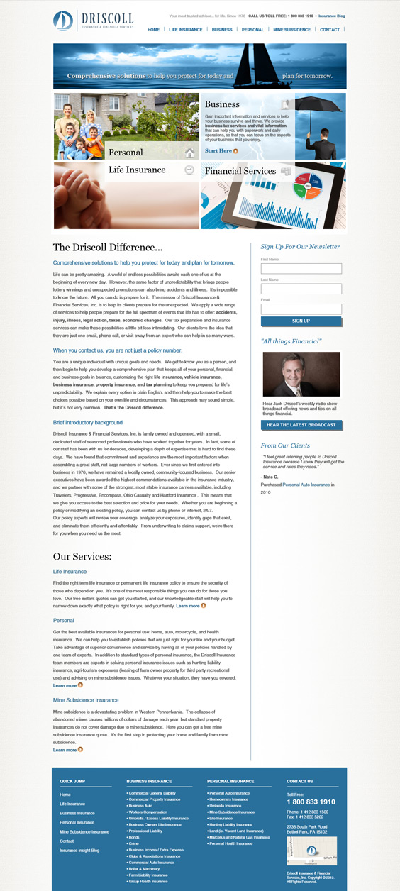 Driscoll Financial Website Design