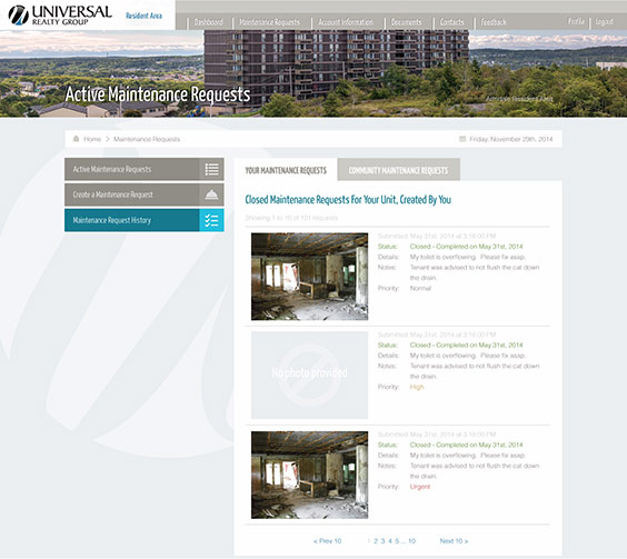 Universal Properties - Property Profile Page