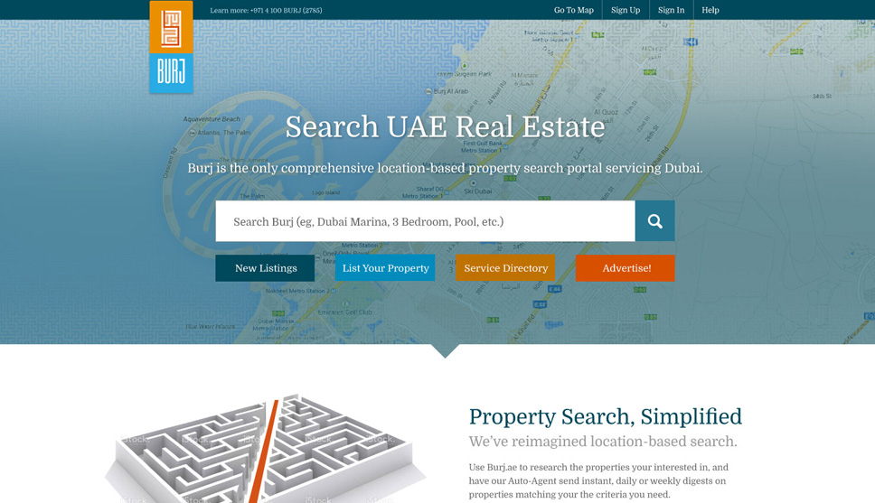 Burj Technologies Conceptural Web Design