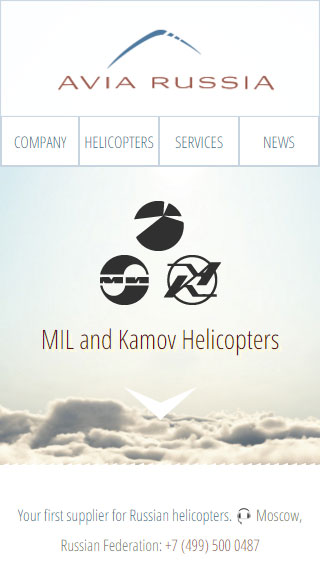 Avia Russia Website Design