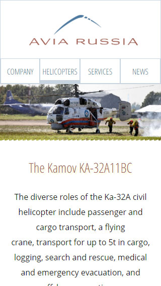 Avia Russia Website Design